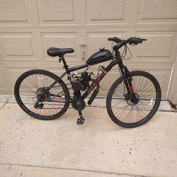 Huffy mountain bike with engine