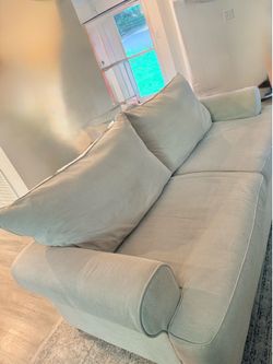Comfortable Beige Rolled Arm Sofa