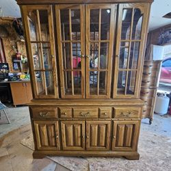 Vintage Antique China Cabinet Buffet Sideboard