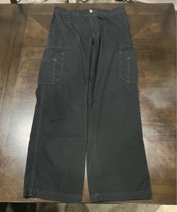 Carhartt Ripstop Work Cargo Pants Black Size S Elastic Waist