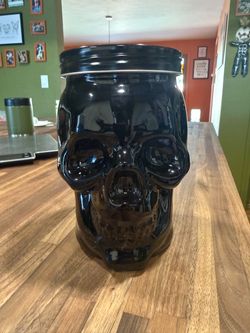Skull mason jar