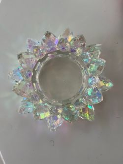 Glass candle holder