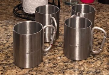 Alpine Mountain Stainless Steel Mugs Set of 4