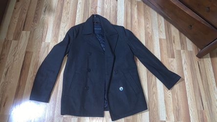 Tommy Hilfiger Dark Gray Wool Pea Coat
