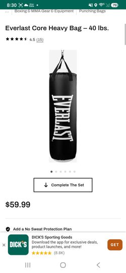 Everlast boxing bag and stand