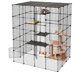 Large 5-Tier Cat Cage / Cat Playpen – 55” x 41” x 69”