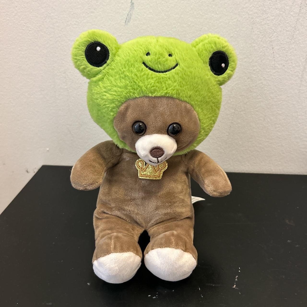 Bear With Frog Hat Plushy