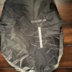 EVERFUN Waterproof Backpack Rain Cover Black Reflective Strip Elastic