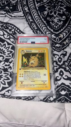 1999 POKEMON FOSSIL RAICHU-holo 1st addition