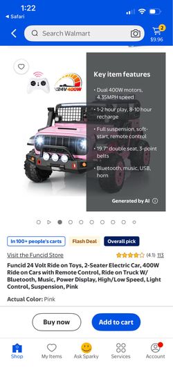Brand new ride on jeep