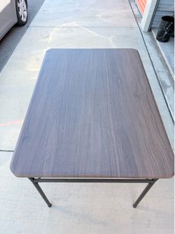 48 Wood Folding Table Walnut Finish
