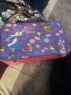 Disney beauty and the beast belle suitcase