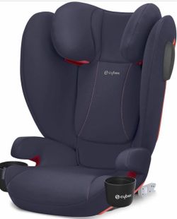 CYBEX Solution B2 fix+ Lux High Back Booster Seat, Lightweight Booster Seat, Secure Latch Installation, Linear Side Impact Protection, Reclining 12-Po