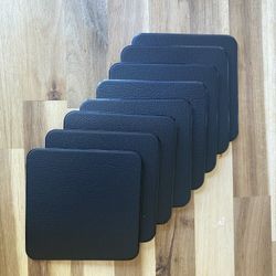 Black Wipeable Placemats And Coasters