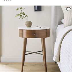 West Elm Penelope Marble top Nightstands  (set of two)