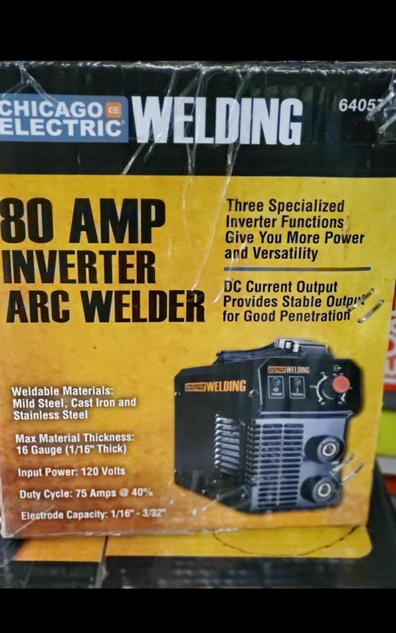 CHICAGO ELECTRIC WELDING 80 AMP INVERTER ARC WELDER BRAND NEW