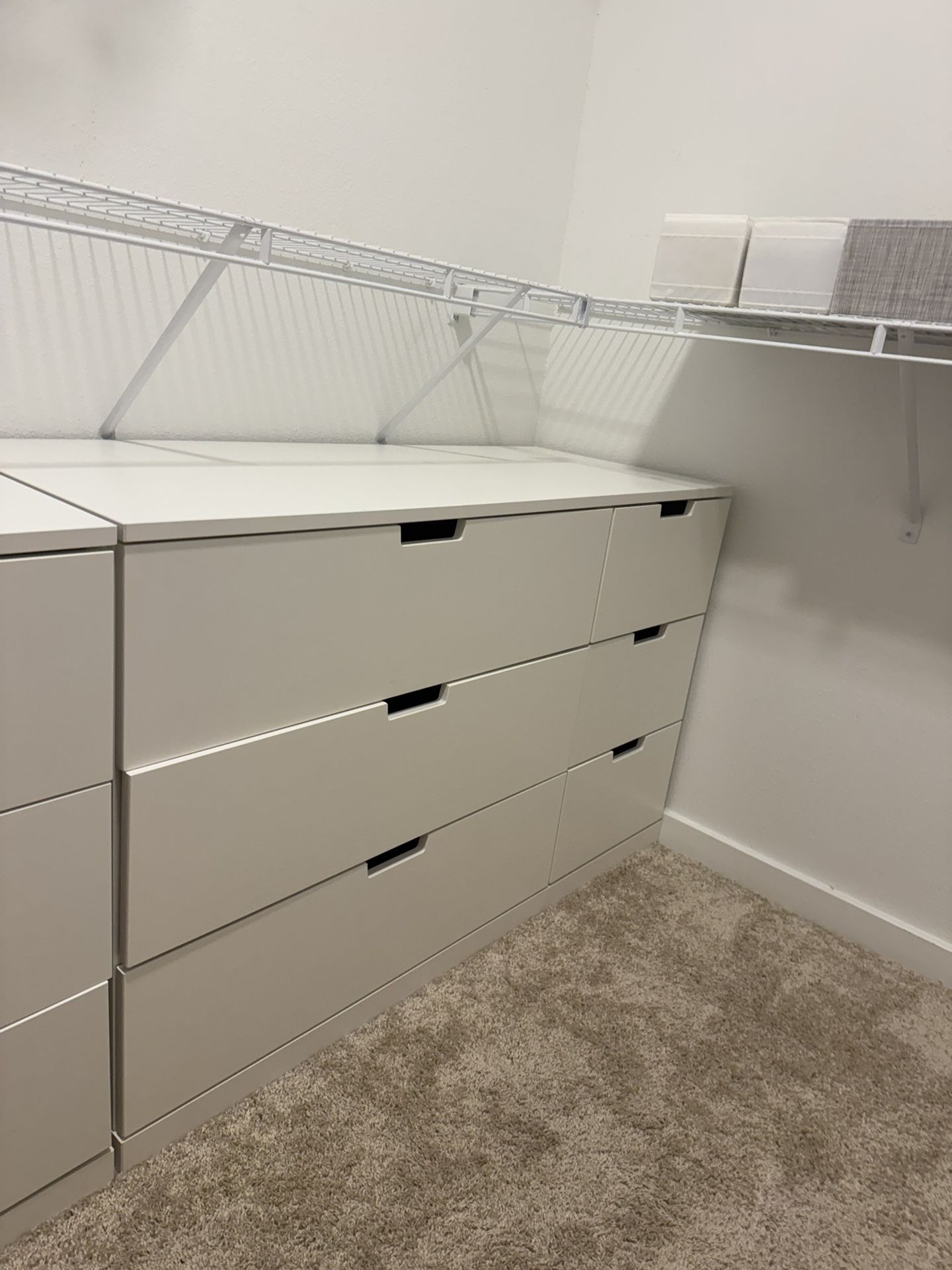 Set Of 2 White Dressers