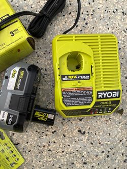 Ryobi fast charger and battery 6ah