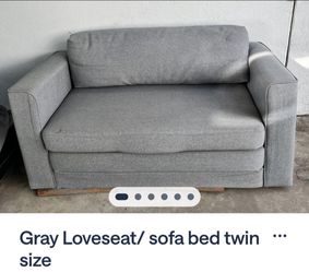 Twin Sofa Bed-Gray