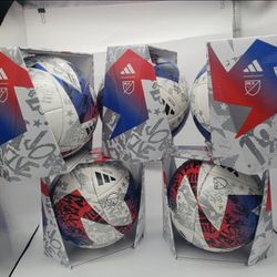 Adidas MLS OFFICIAL Match Ball 2023 24 Game Ball White Red Soccer HT9026 Size 5