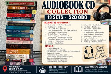 AUDIOBOOK CD COLLECTION — 19 SETS — $20 OBO