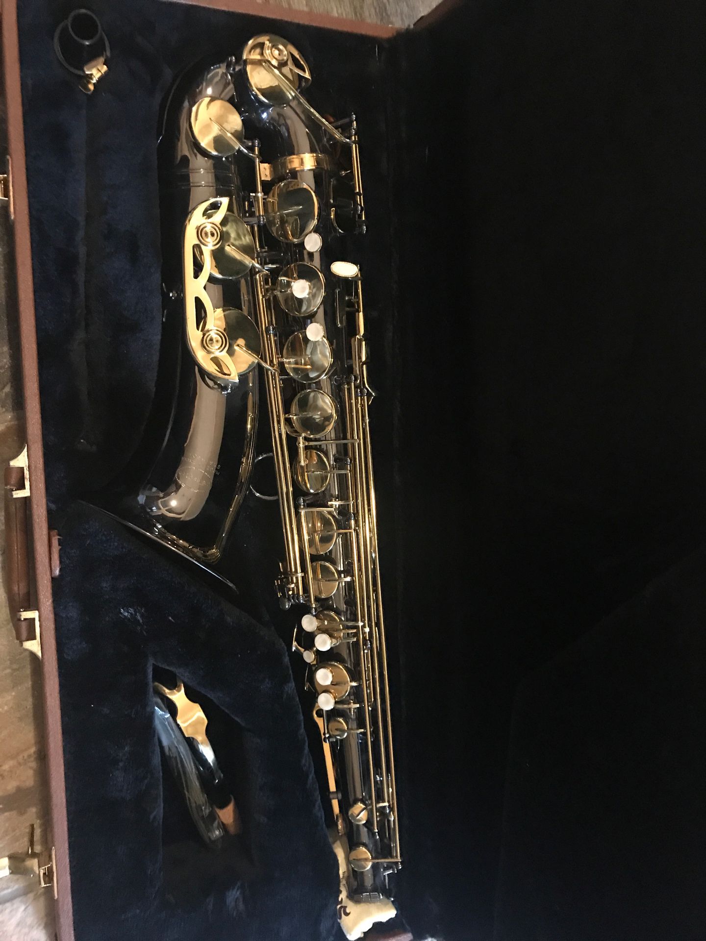Black tenor saxophone