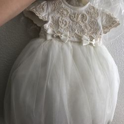 Vestido de Bautizo Con Diadema