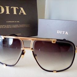 Dita Mach Five Limited Edition Gold Titanium Designer Sunglasses 