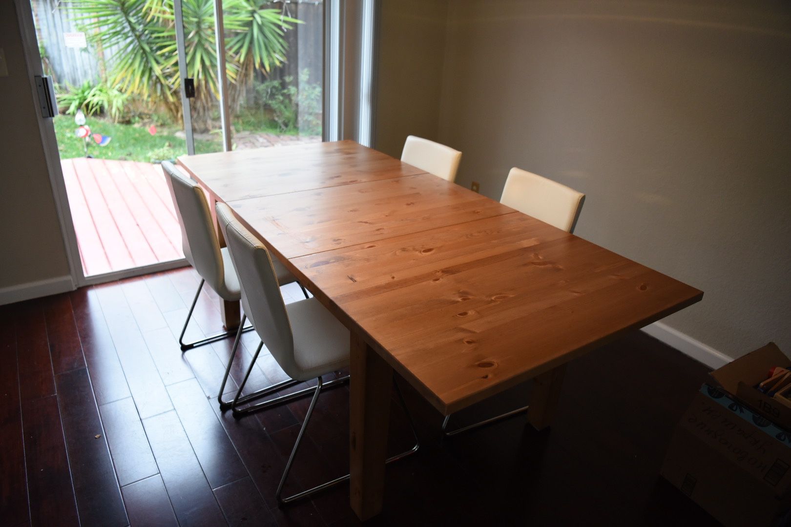 IKEA pine extendable table and 4 chairs (MOVING OUT SALE)
