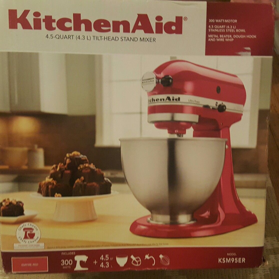 KitchenAid - KSM95ER Ultra Power Tilt-Head Stand with bonus bowl