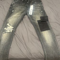 Black Purple Jeans