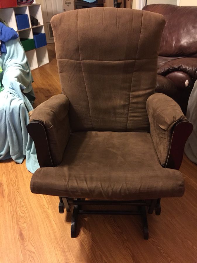 GUC!! Brown Expresso Rocker glider no ottoman