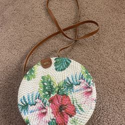Minimalist Round Crossbody Bags Handmade Straw Bag