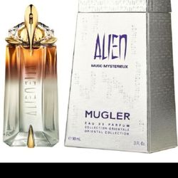 Thierry Mugler Alien Musc Mysterieux 90ml EMPTY BOTTLE,BOX AND COVER, NO PERFUME