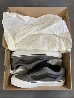 VANS Knu Skool Skate Shoes Grey/Black Size 8.5