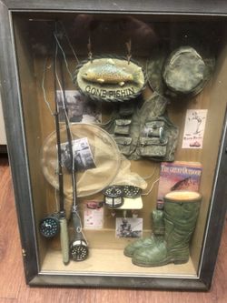Vintage Fishing Shadow Box