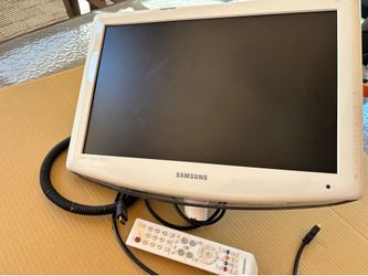 Samsung 19 and 22 in TVS.  19 has a wall mount. 22 inch has sound system