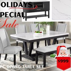 6 Pc Dining Table Set 