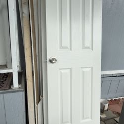 24” x 80” White 6-Panel Interior Doors