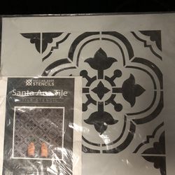 New In Package 18” Tile Stencil Santa Anna By Cutting Edge
