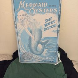 Vintage Mermaid Sign For Wall Decoration