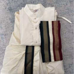 3 Piece Indian Kurta Dhoti Set