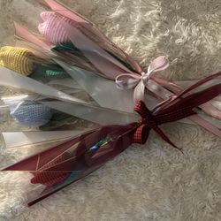 Hand Made Single Tulip Crochet Flower