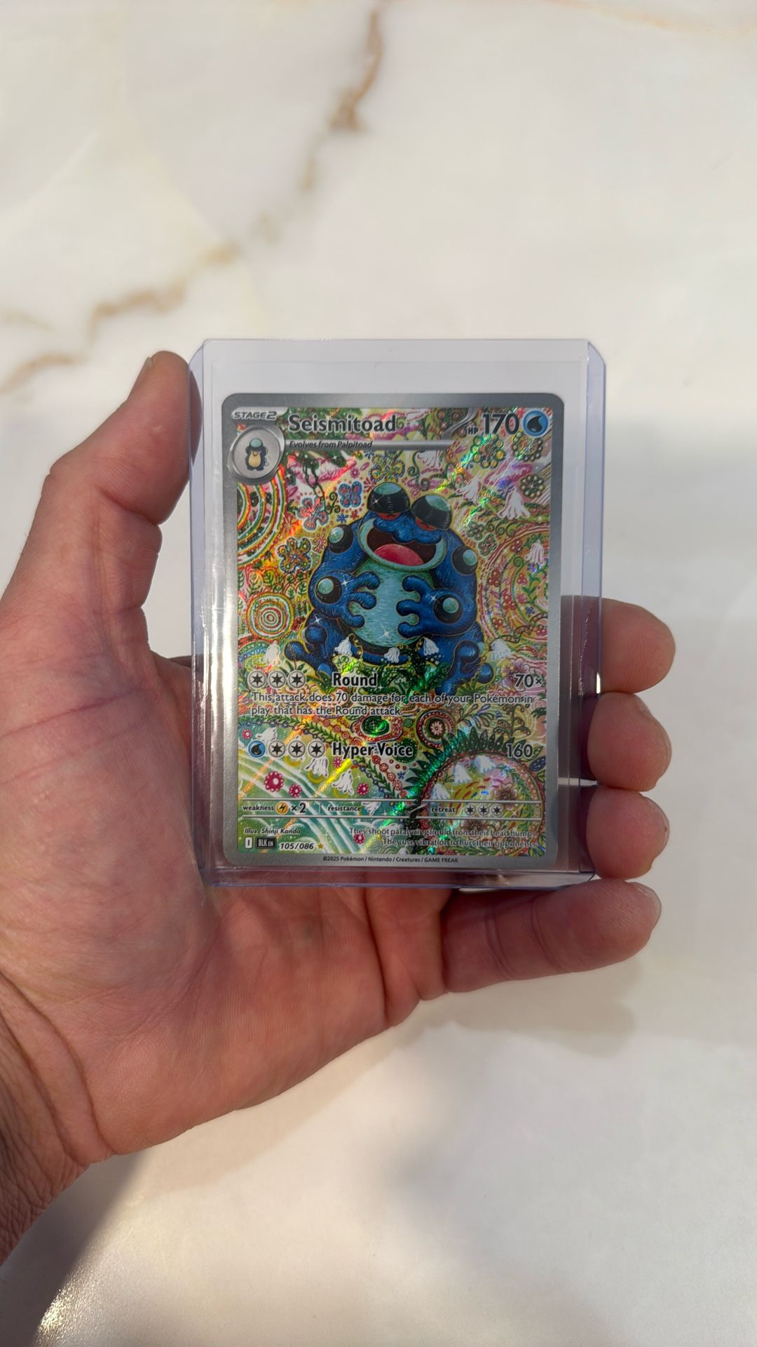 Pokémon Card - 2025 POKEMON BLK EN-BLACK BOLT ILLUSTRATION RARE #105 SEISMITOAD NM