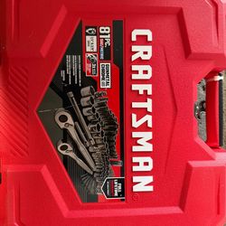Craftsman 81 piece gun metal socket set