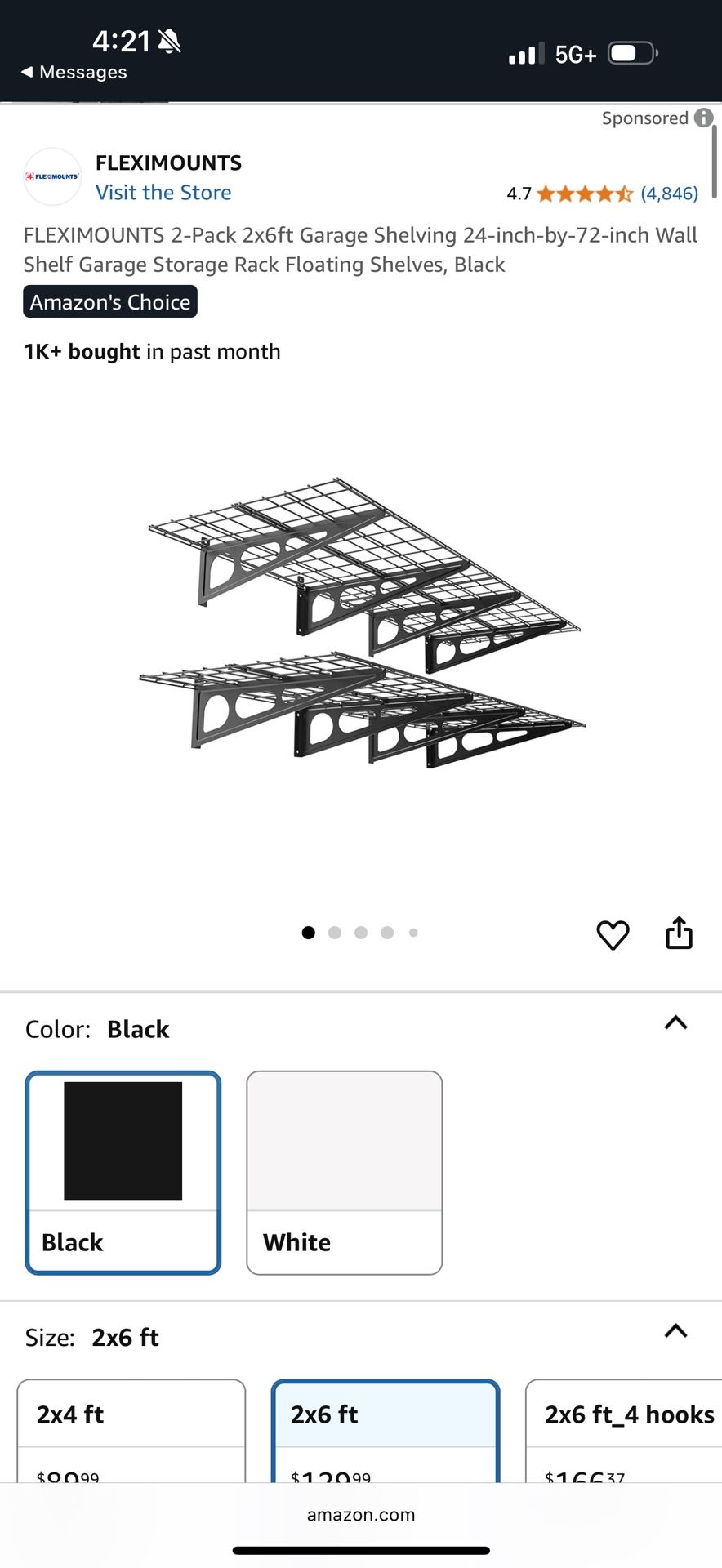 Wall Shelf Garage Storage Rack Floating Shelves