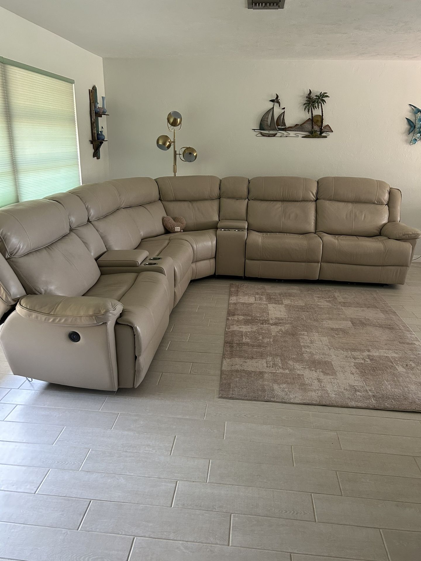 Sectional Sofa With 3 Power Recliners