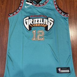 Nike Youth L Grizzlies JA Morant #12 Swingman Jersey Retro NWT Embroidered Blue