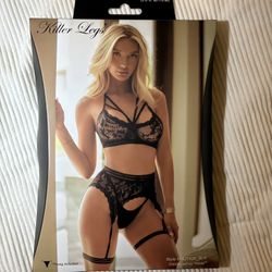 Black Garter Lingerie Set