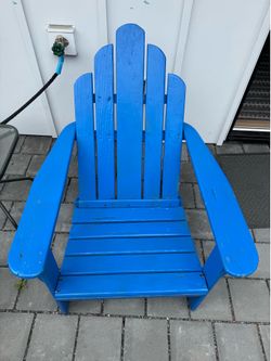 Blue Wooden Adirondack Chair